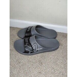 Oofos Bauer Unisex Men Size 10 Women Size 12 Gray Slide